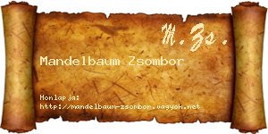 Mandelbaum Zsombor névjegykártya