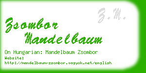 zsombor mandelbaum business card
